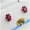 Image 2 : Yellow Gold Natural Enhanced Ruby Earrings