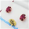 Image 3 : Yellow Gold Natural Enhanced Ruby Earrings