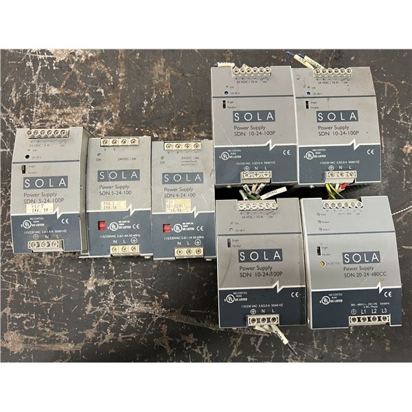 Lot of (7) Sola Power Supplies as Pictured