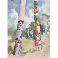 Mildred Valley Thornton Totems, Hazelton, B.C.