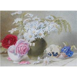 Mary Duffield Still Life of Flowers and Vases