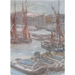 Eve Kirk Barges at Dock