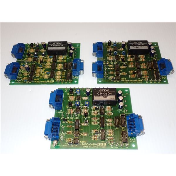 (3) Fanuc # A20b-9000-0180 Circuit Boards