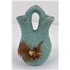 Image 1 : Turquoise Covered Zuni Indian Pottery Fetish Vase