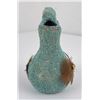 Image 2 : Turquoise Covered Zuni Indian Pottery Fetish Vase