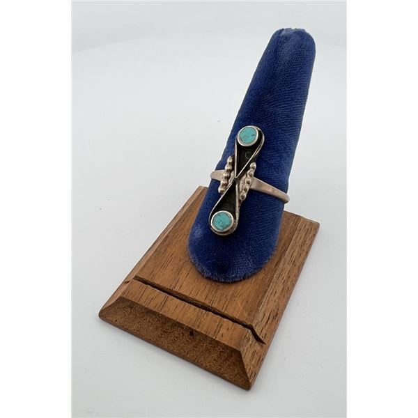 Zuni Sterling Silver Turquoise Ring