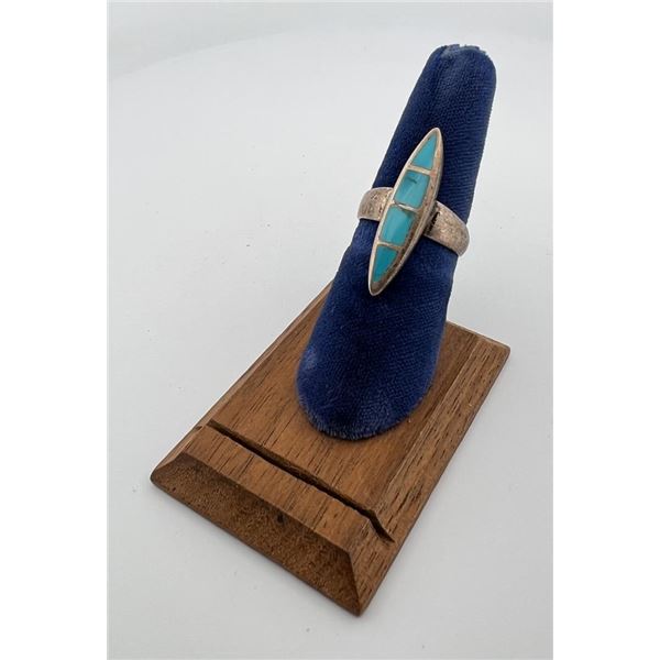Zuni Sterling Silver Turquoise Ring