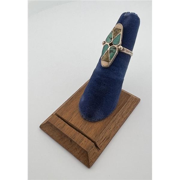 Zuni Sterling Silver Turquoise Ring