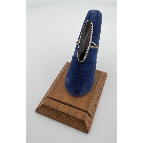 Navajo Sterling Silver Jet Ring