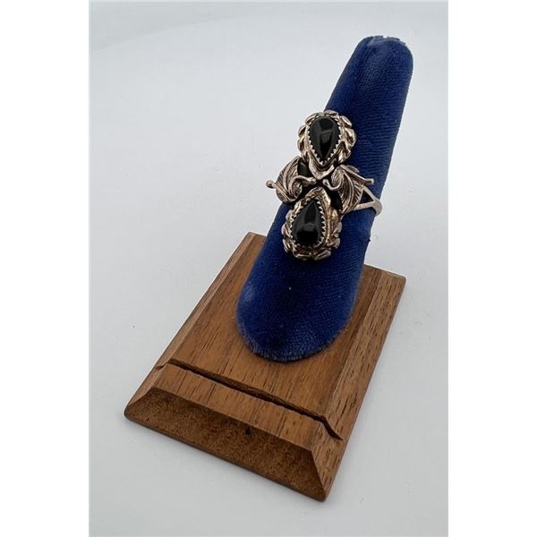 Navajo Sterling Silver Jet Ring