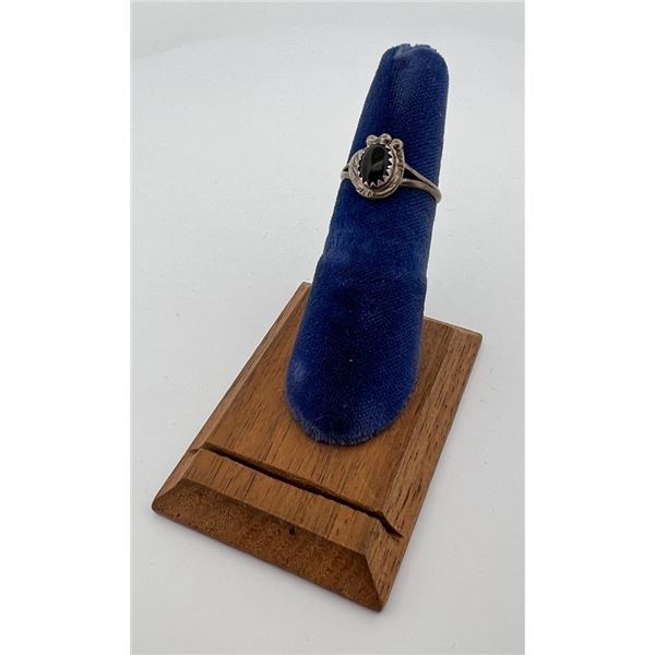 Navajo Sterling Silver Jet Ring