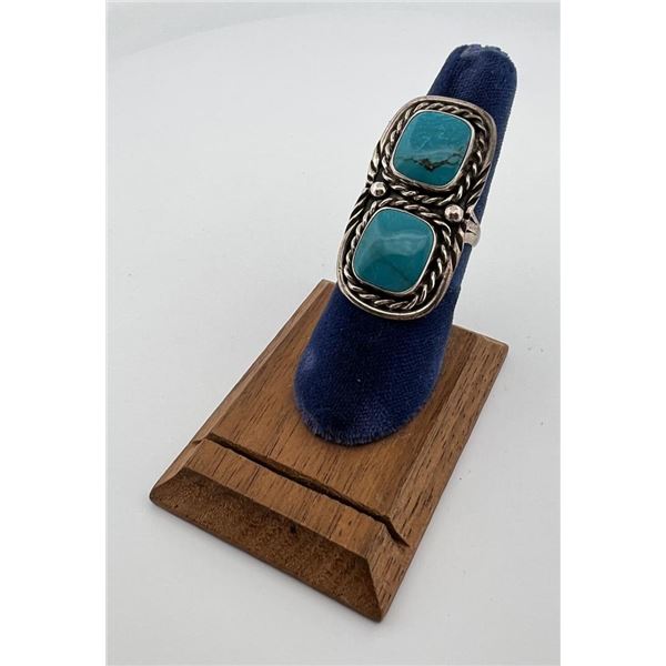 Zuni Sterling Silver Turquoise Ring