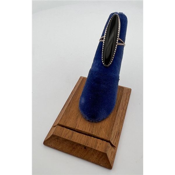 Navajo Sterling Silver Jet Ring