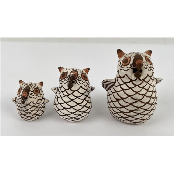 Acoma Pueblo Indian Pottery Owls