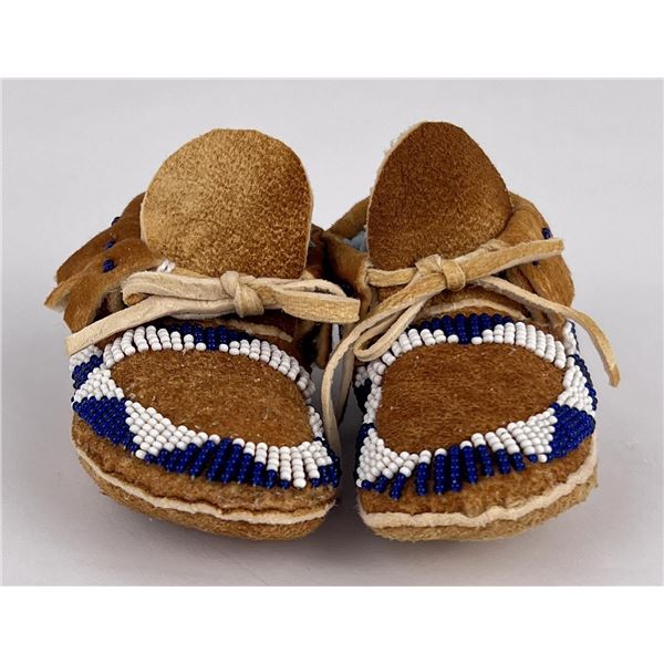Plains Native American Beaded Baby Moccasins