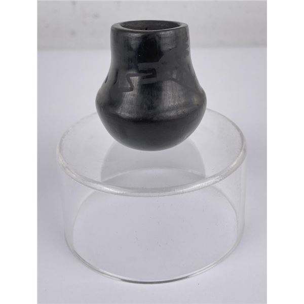Miniature Black Santa Clara Pueblo Vase