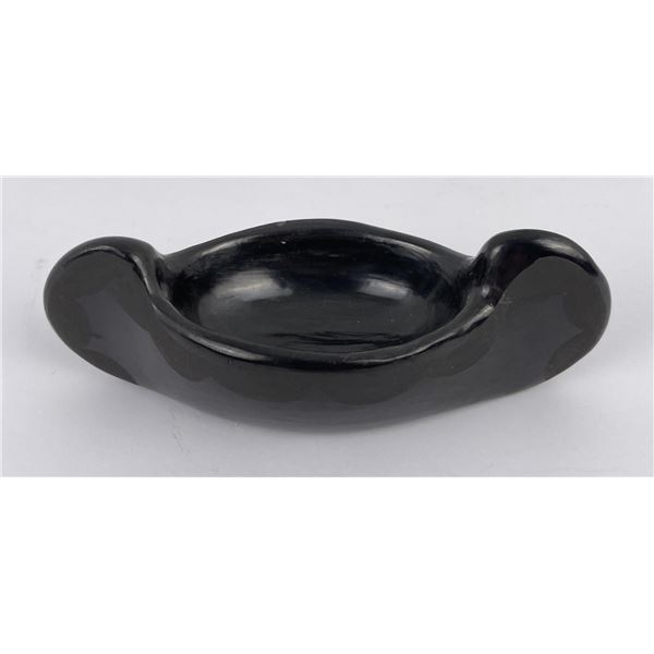 Santa Clara Pueblo Indian Pottery Canoe Dish