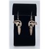 Image 2 : Zuni Sterling Silver Bear Earrings
