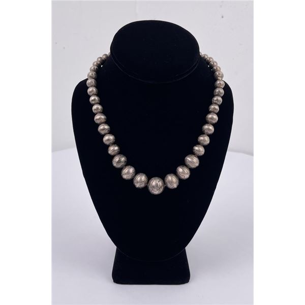 Navajo Sterling Silver Pearls Bench Beads