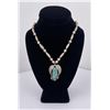 Old Pawn Navajo Sterling Silver Turquoise Necklace