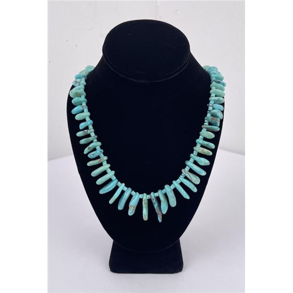 Navajo Turquoise Heishi Tab Necklace