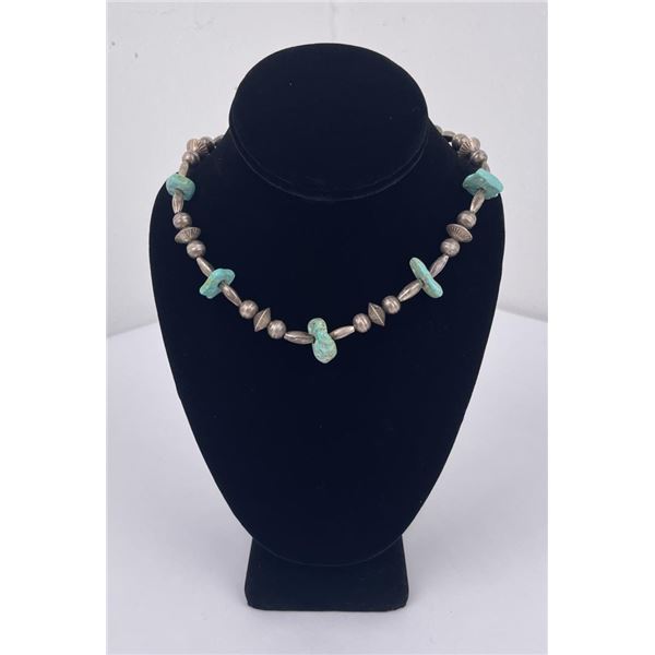 Navajo Sterling Silver Turquoise Necklace