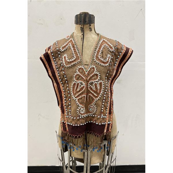 Antique Native American Indian Beaded Collar Vest