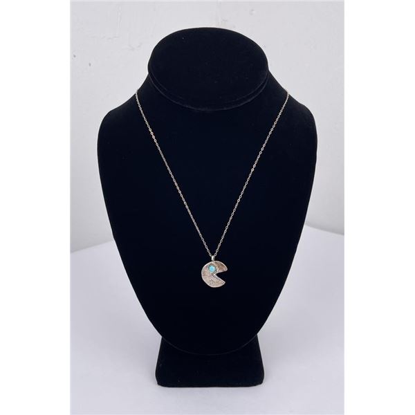 Navajo Sterling Silver PAC MAN Necklace