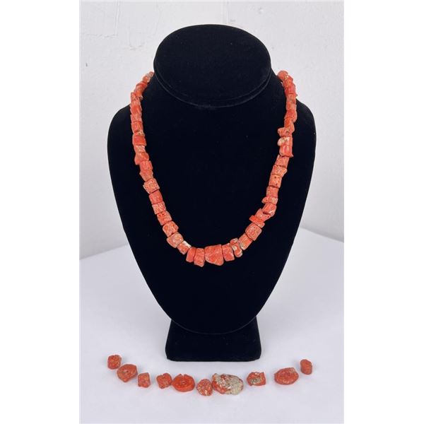 Navajo Red Coral Necklace