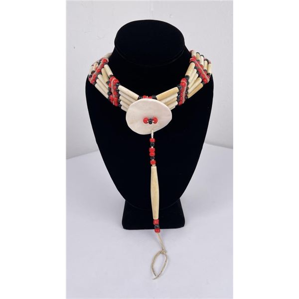 Native American Indian Hair Pipe Choker Necklace