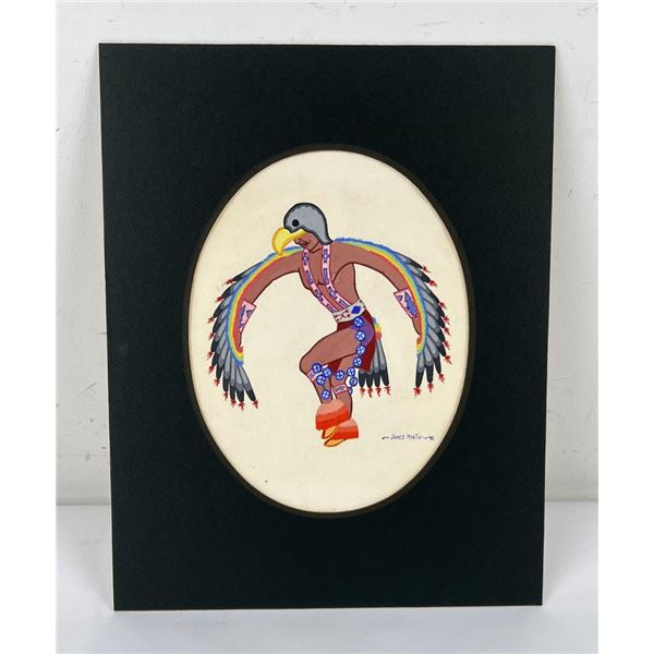 James Martin Eagle Dancer Gouache Painting