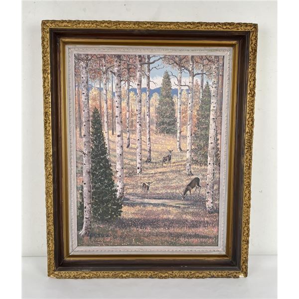 John P. Reynolds Deer in the Aspen Painting