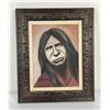 Image 1 : Mohave Indian Oil on Board Painting