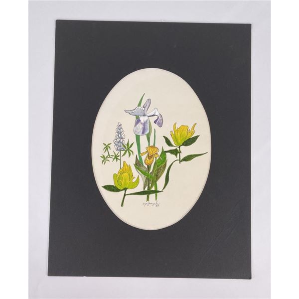 Agafangel Wildflower Watercolor Painting