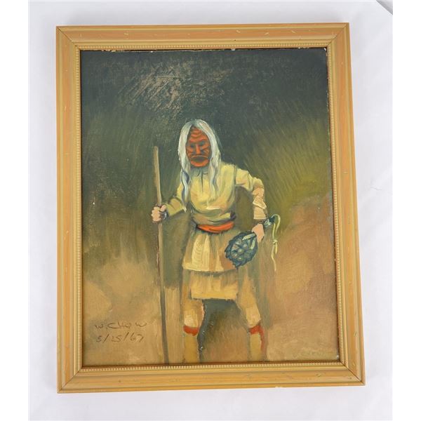 Wilfred Chew Iroquois False Face Dancer Painting