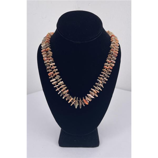 Zuni Mother of Pearl Heishi Fetish Necklace