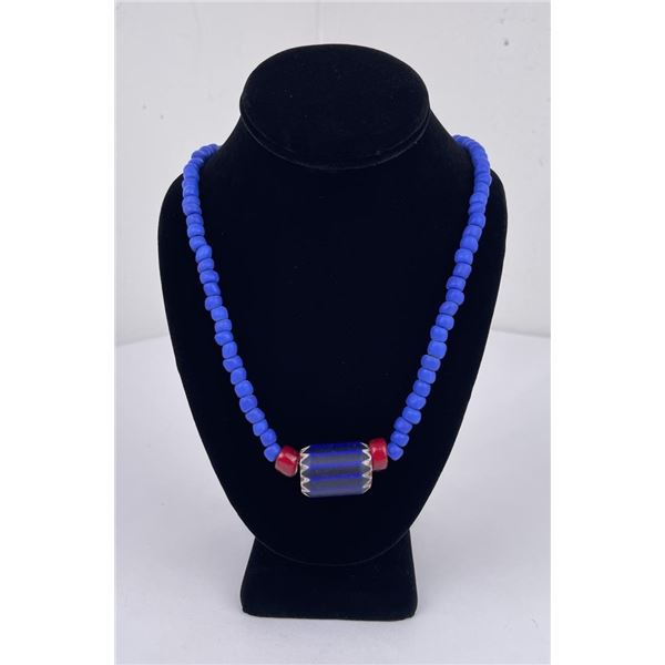 Native American Indian Chevron Trade Bead Necklace