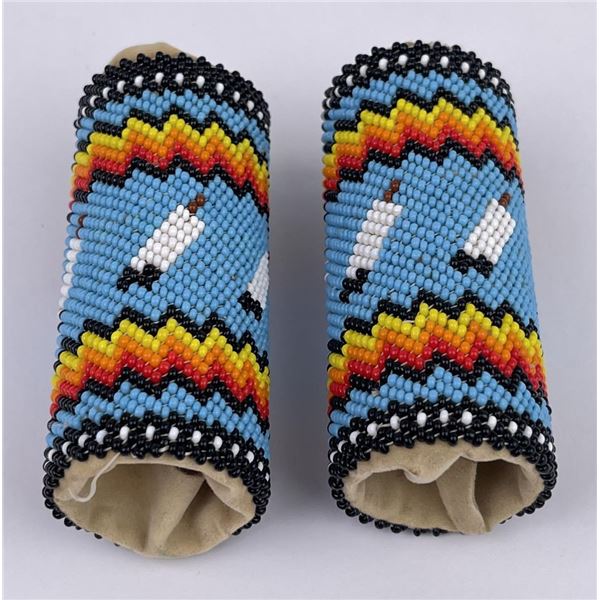 Plains Native American Indian Beaded Hair Ornament