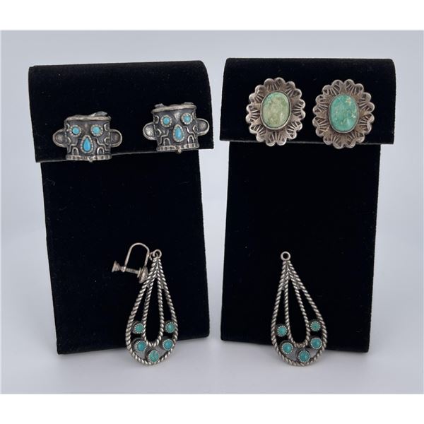 Navajo Sterling Silver Turquoise Earrings