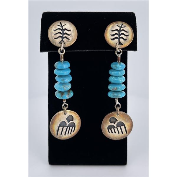 Navajo Sterling Silver Turquoise Earrings