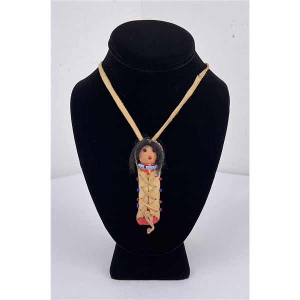 Plains Native American Indian Papoose Necklace