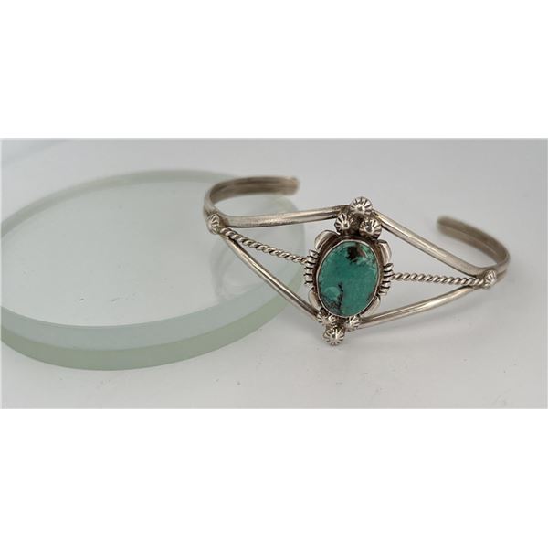 Navajo Sterling Silver Turquoise Bracelet