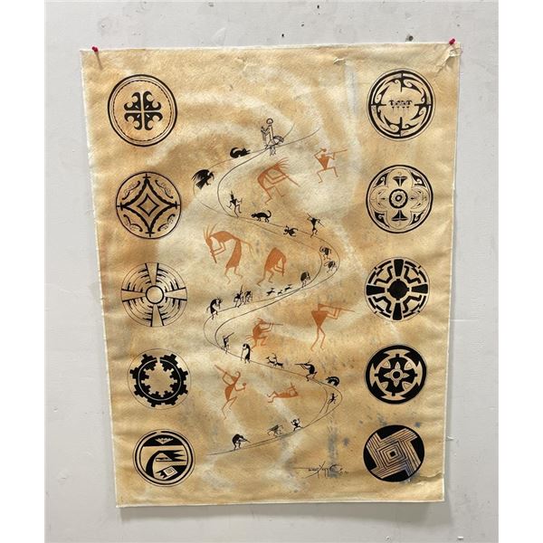 Native American Indian Watercolor Painting