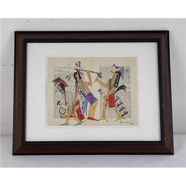 Native American Indian Ledger Drawing