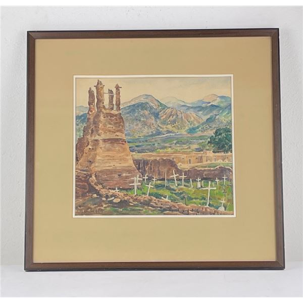 Mary Chilton Mendenhall Gray Watercolor Painting