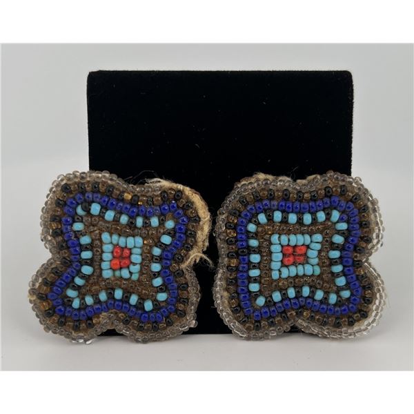 Plains Native American Indian Beaded Rosettes