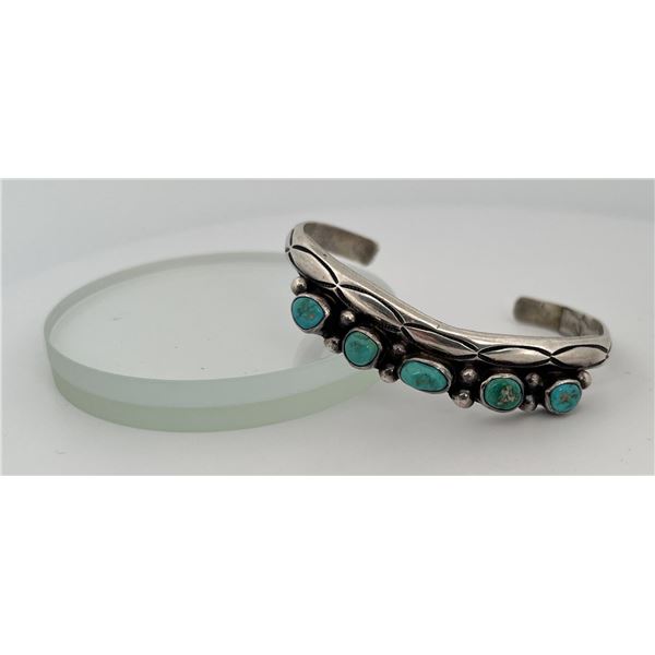 Navajo Sterling Silver Turquoise Bracelet