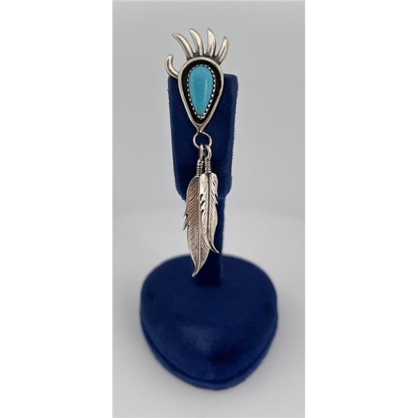 Navajo Sterling Silver Turquoise Necklace Pendant