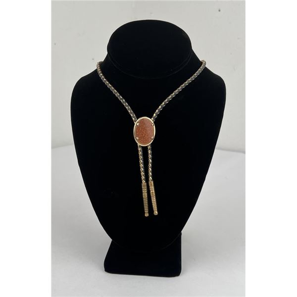 Gold Stone Bolo Tie