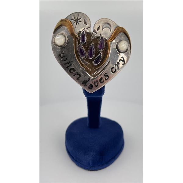 When Doves Cry Sterling Silver Brooch